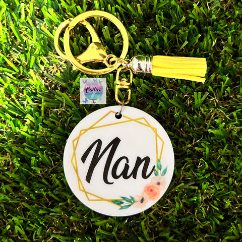 “Nan” Printed Acrylic Keyring