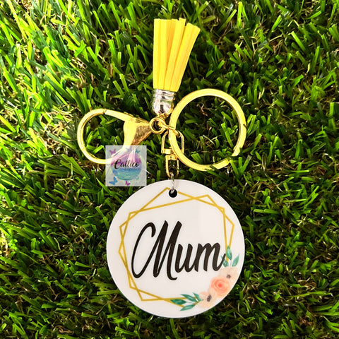 “Mum” Printed Acrylic Keyring