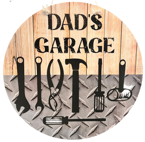 Dad’s Garage Tools Door Hanger Sign