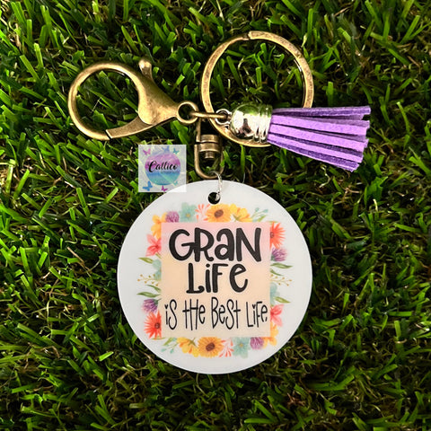 “Gran life is the best life” Printed Acrylic Keyring