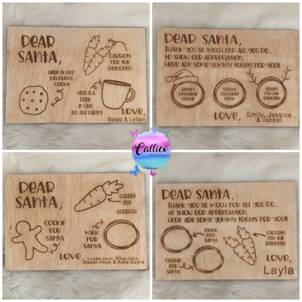 Treats for Santa personalised plywood boards